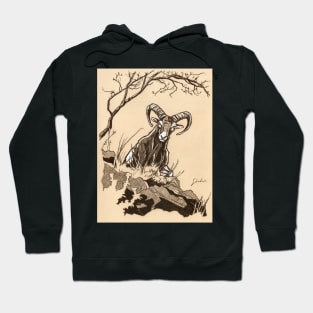 Mouflon drawing – Top attack Hoodie